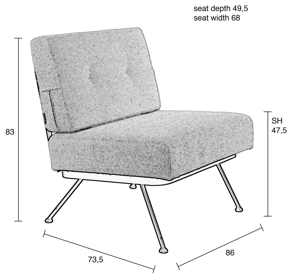 Zuiver Bowie Retro Design Lounge Fauteuil