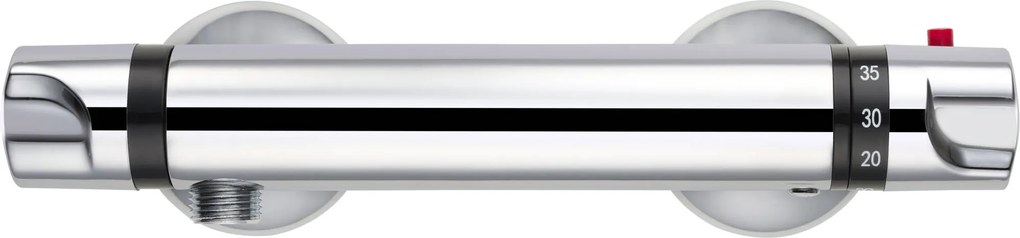 Saqu Ecoline douche thermostaatkraan 15cm chroom