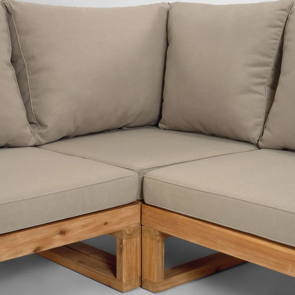 Kave Home Flaviina Loungeset Hoekbank Acaciahout