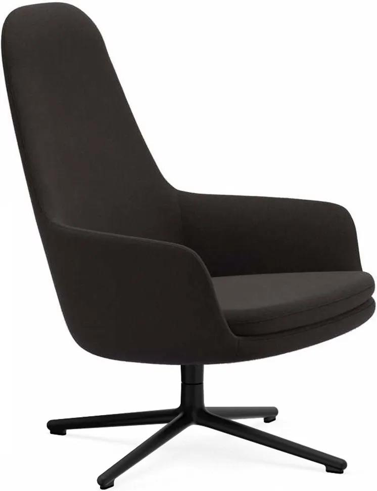 Normann Copenhagen Era Lounge Chair High Swivel fauteuil met zwart onderstel Fame Hybrid 1601