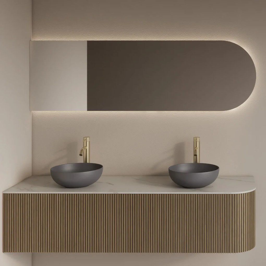 Gliss Design Zelus spiegel ovaal links 140x60cm met handsensor