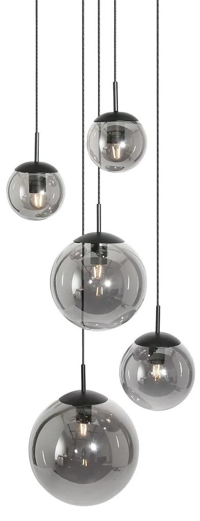 Hera Plafondlamp 5-lichts Glasbol Smoke Mirror | Steinmex | Cavetown