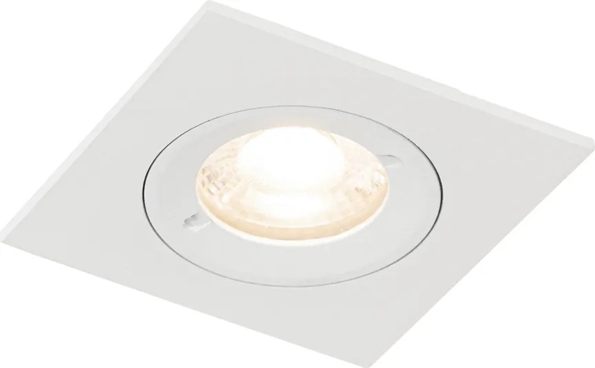 Moderne inbouwspot wit vierkant IP44 - Xena