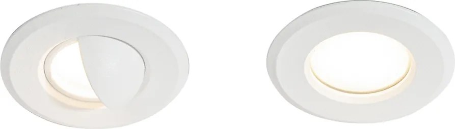 Set van 5 moderne inbouwspots wit incl. LED IP67 - Linsey