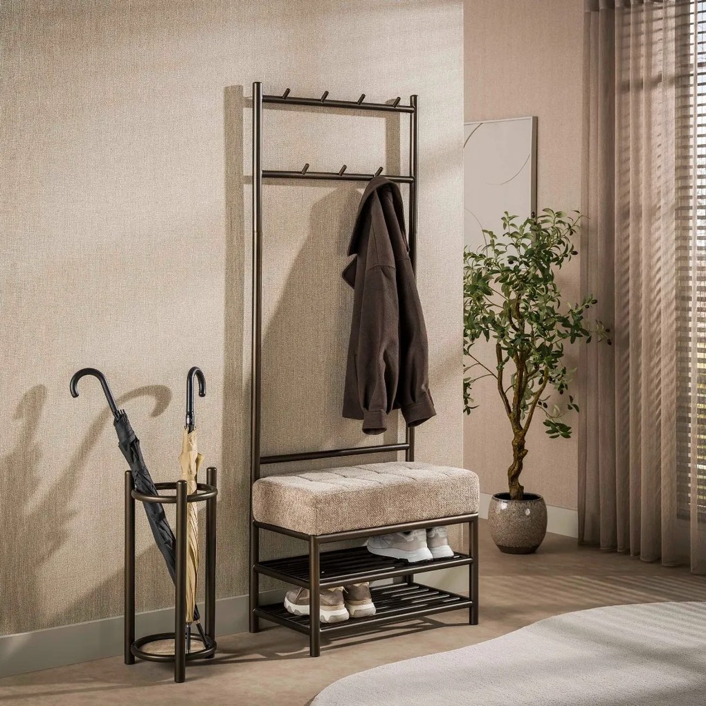 Garderobebank Met Met Haken En Opslag