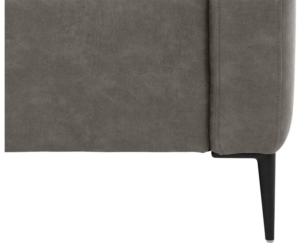 Goossens  Key West grijs, micro leer, 2-zits, modern design