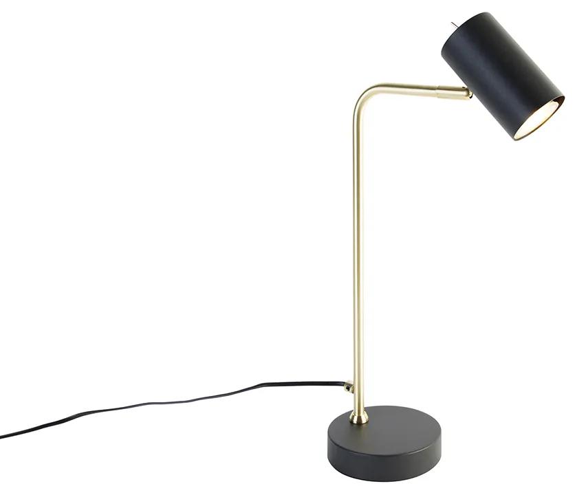 Moderne tafellamp zwart met goud - Beata Modern GU10 Binnenverlichting Lamp