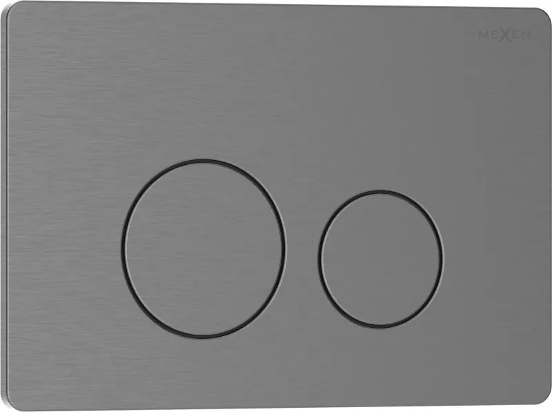 Mexen Tex 06 spoelknop roestvrij staal, geborsteld geweergrijs - 6106-12