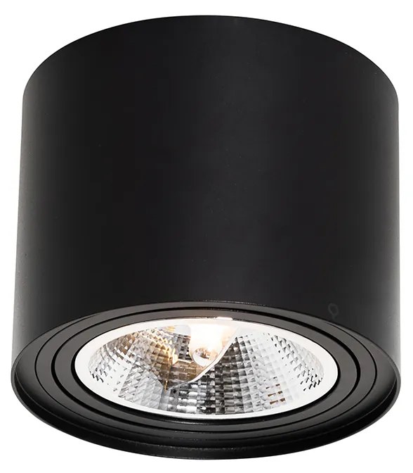 Moderne plafondspot zwart draai- en kantelbaar AR111 - Rondoo Up