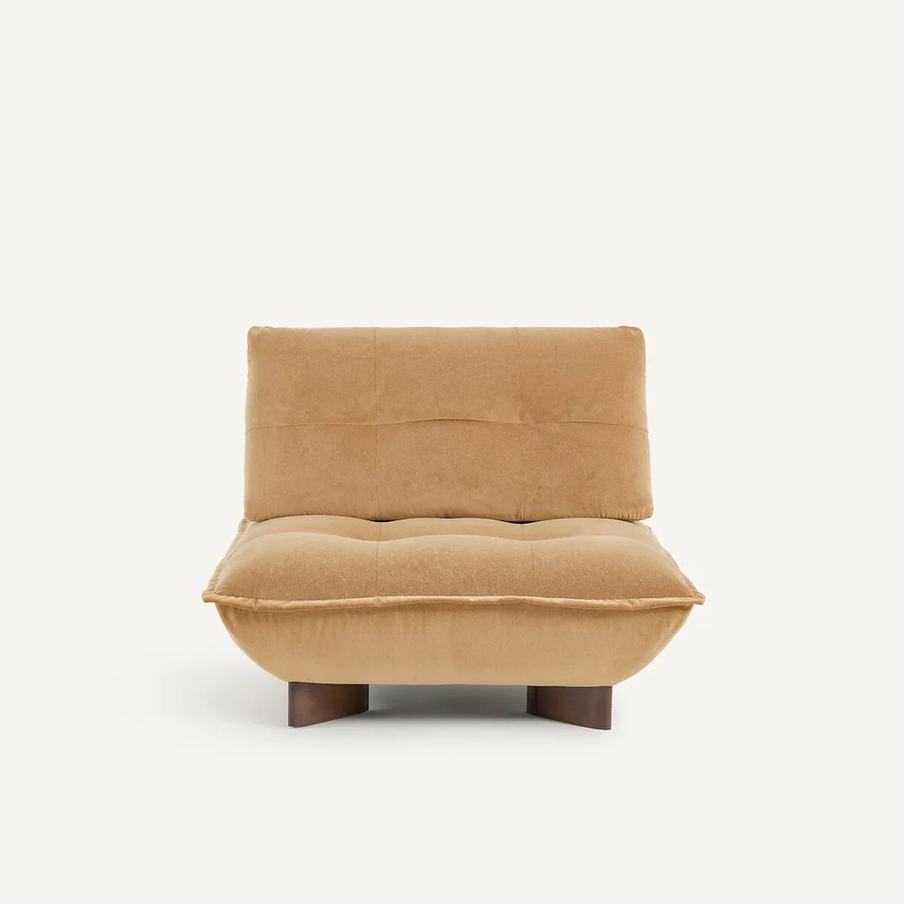 Modulaire fauteuil in linnen fluweel, KAORI