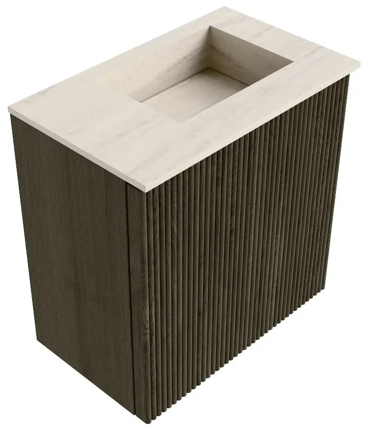 Mondiaz Joya DLux 40cm toiletmeubel shadow met wastafel faye rechts zonder kraangat meli
