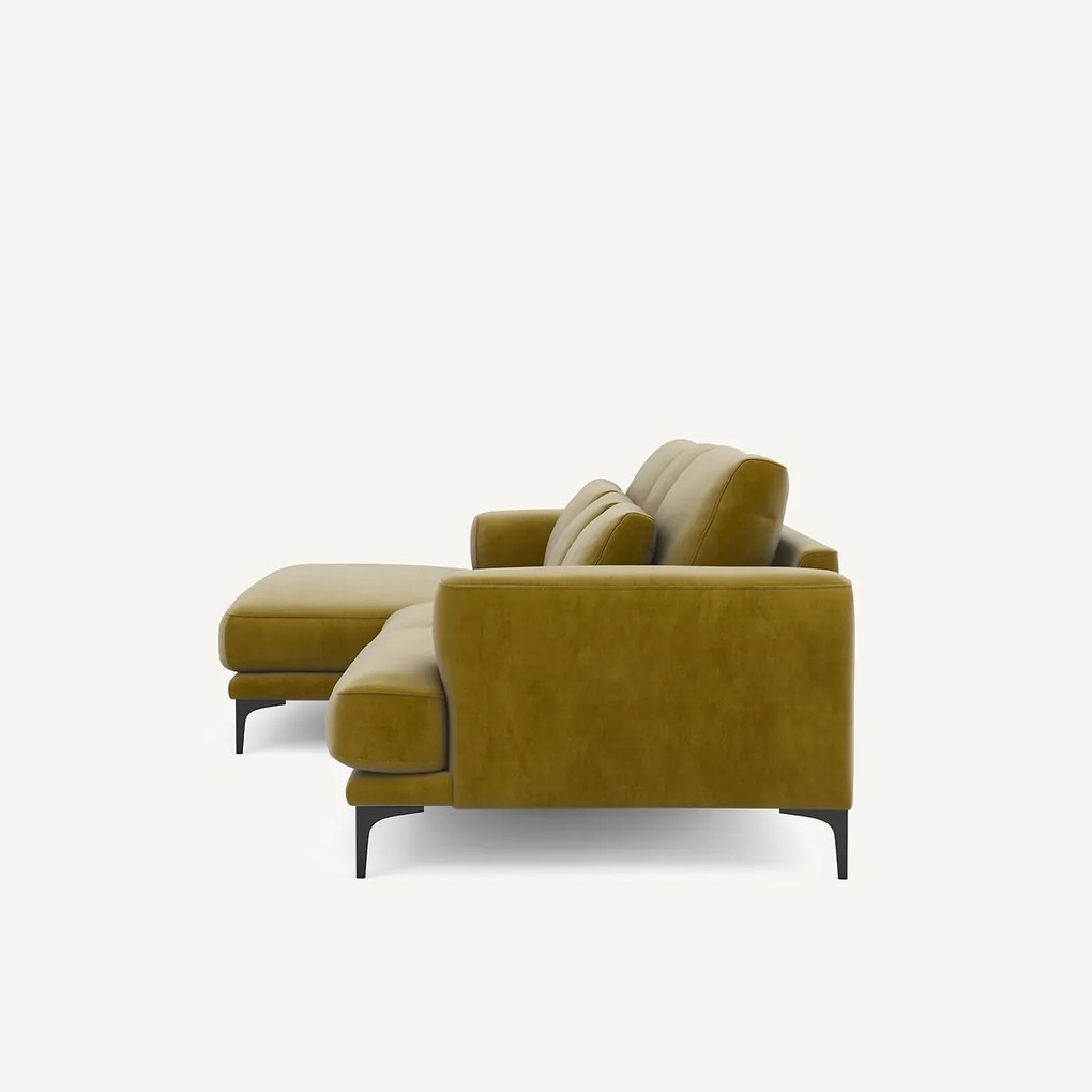 XL hoekbank links in fluweel, MARSILE