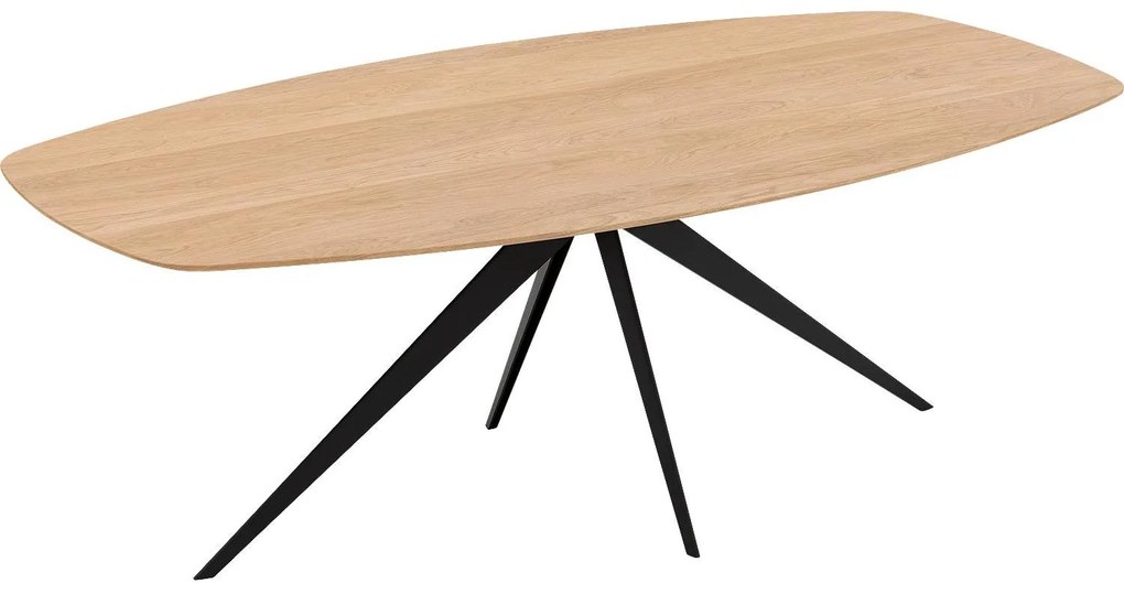 Goossens Excellent Eettafel Uniek, Semi ovaal 240 x 120 cm