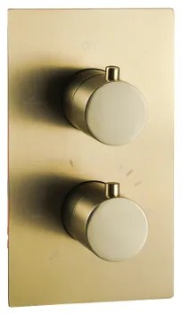 Fortifura Calvi Thermostatische Inbouwkraan - met inbouwdeel - Geborsteld Messing PVD (Goud) SW1159494