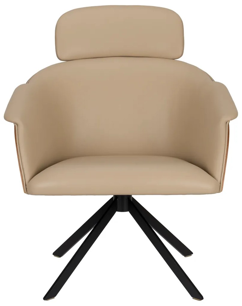 Zuiver Frie Walnoot Loungestoel Leatherlook