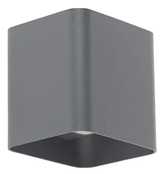 Buitenlamp Moderne wandlamp antraciet incl. LED IP54 vierkant - Evi Modern IP54 Buitenverlichting
