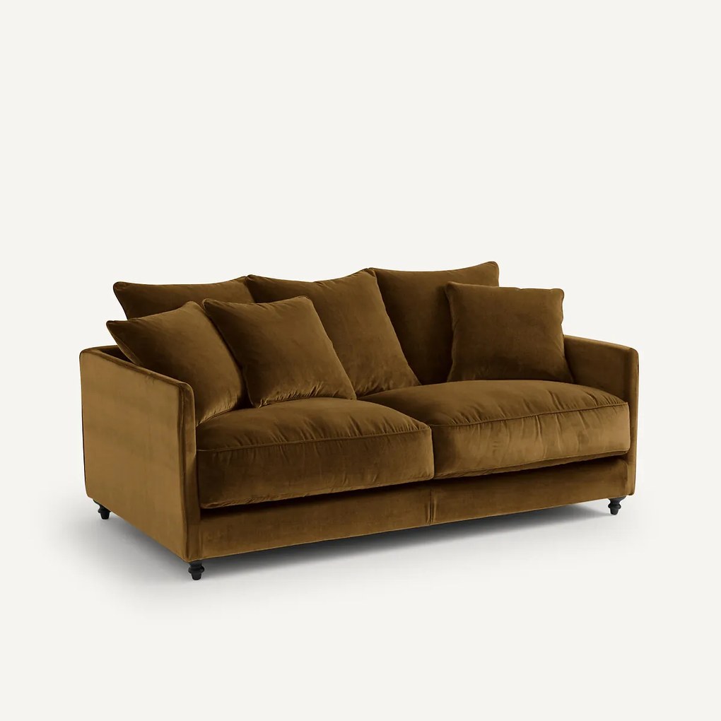 Omvormbare compacte bank. stonewashed fluweel, Lazare