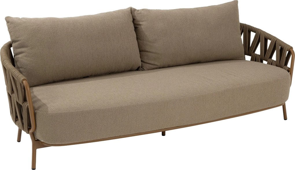 Stoel en Bank Loungeset 5 personen Rope Taupe 4 Seasons Outdoor Biarritz/Fungo