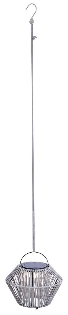 Bohemian tafellamp grijs incl. LED 3-staps dimbaar IP54 solar oplaadbaar - Duco