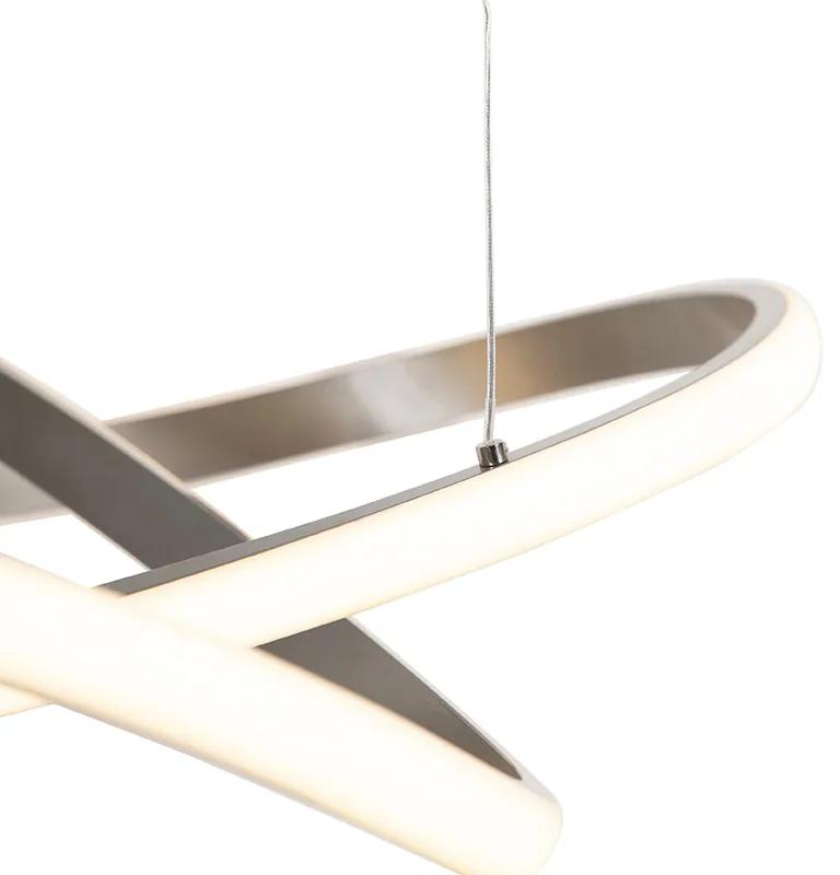 Design hanglamp staal incl. LED 3-staps dimbaar - Ruta Design Binnenverlichting Lamp