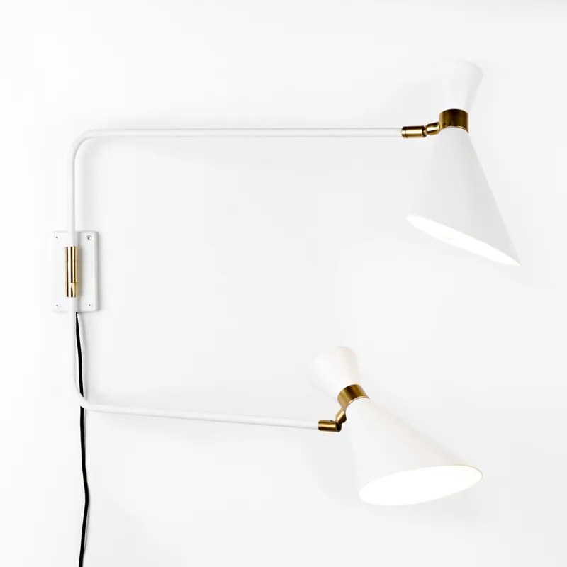 Zuiver Shady Wandlamp Wit Met Goud