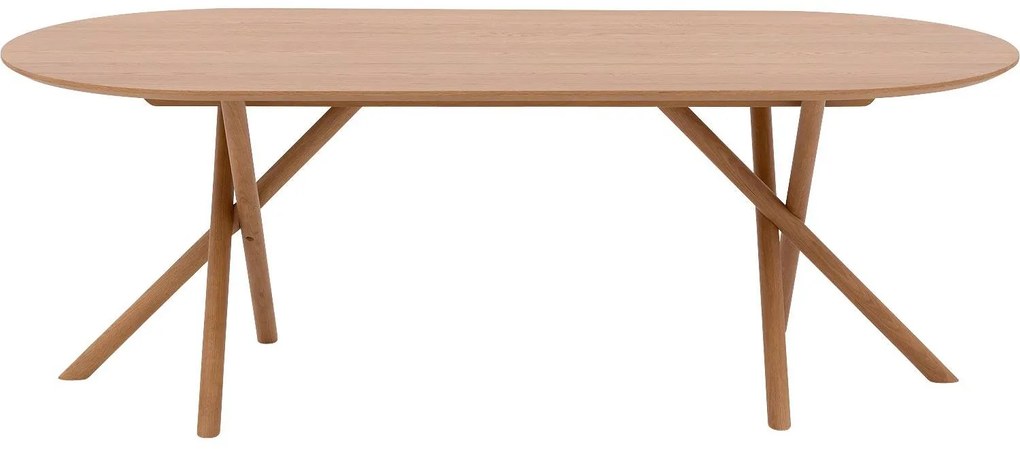 Goossens Eettafel Kristian, Semi rond 220 x 100 cm