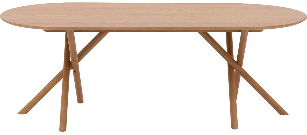 Goossens Eettafel Kristian, Semi rond 220 x 100 cm