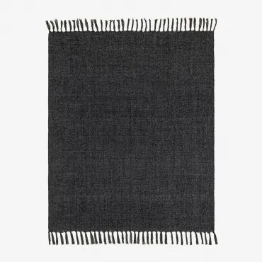 Plaid De Chenille Maidina Grijs – Grafiet & 130 X 150 Cm - Sklum