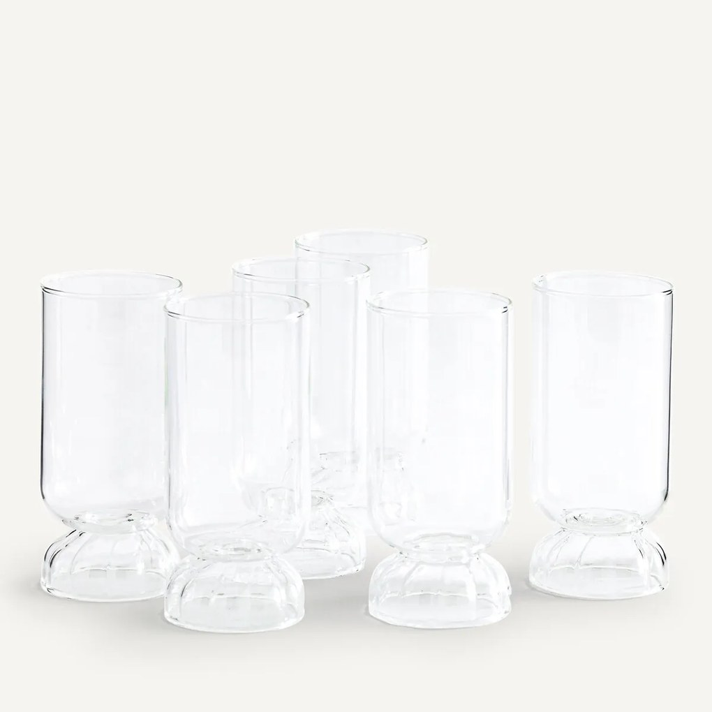 Set van 6 hoge glazen, Pegasus