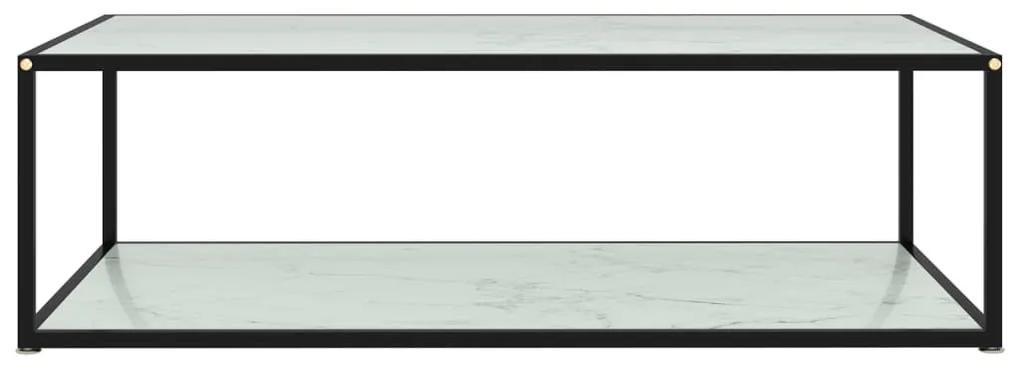 vidaXL Salontafel 120x60x35 cm gehard glas wit