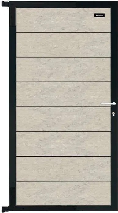 Tuindeur composiet Modular bicolor grijs met antraciet aluminium frame compleet (90 x 174 cm)