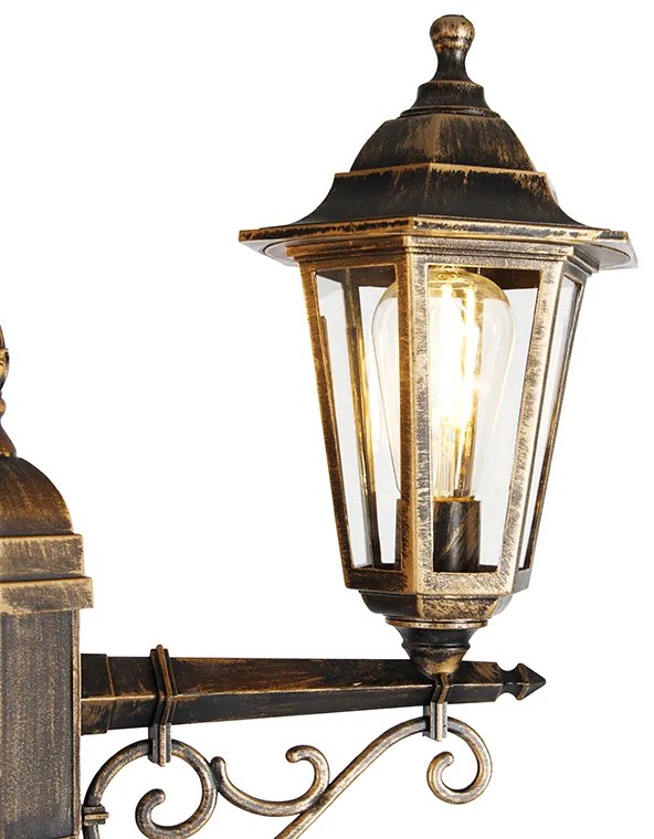 Smart buiten lantaarn goud 3-lichts incl. Wifi ST64 - New Haven