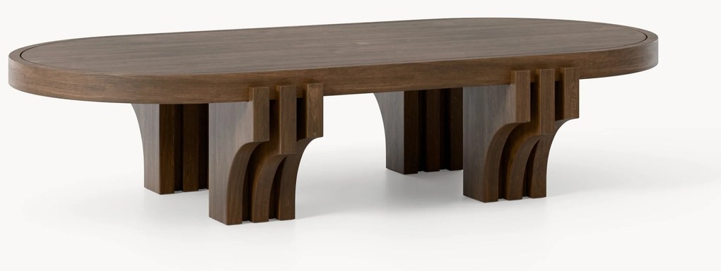 Ovale houten salontafel Nolan