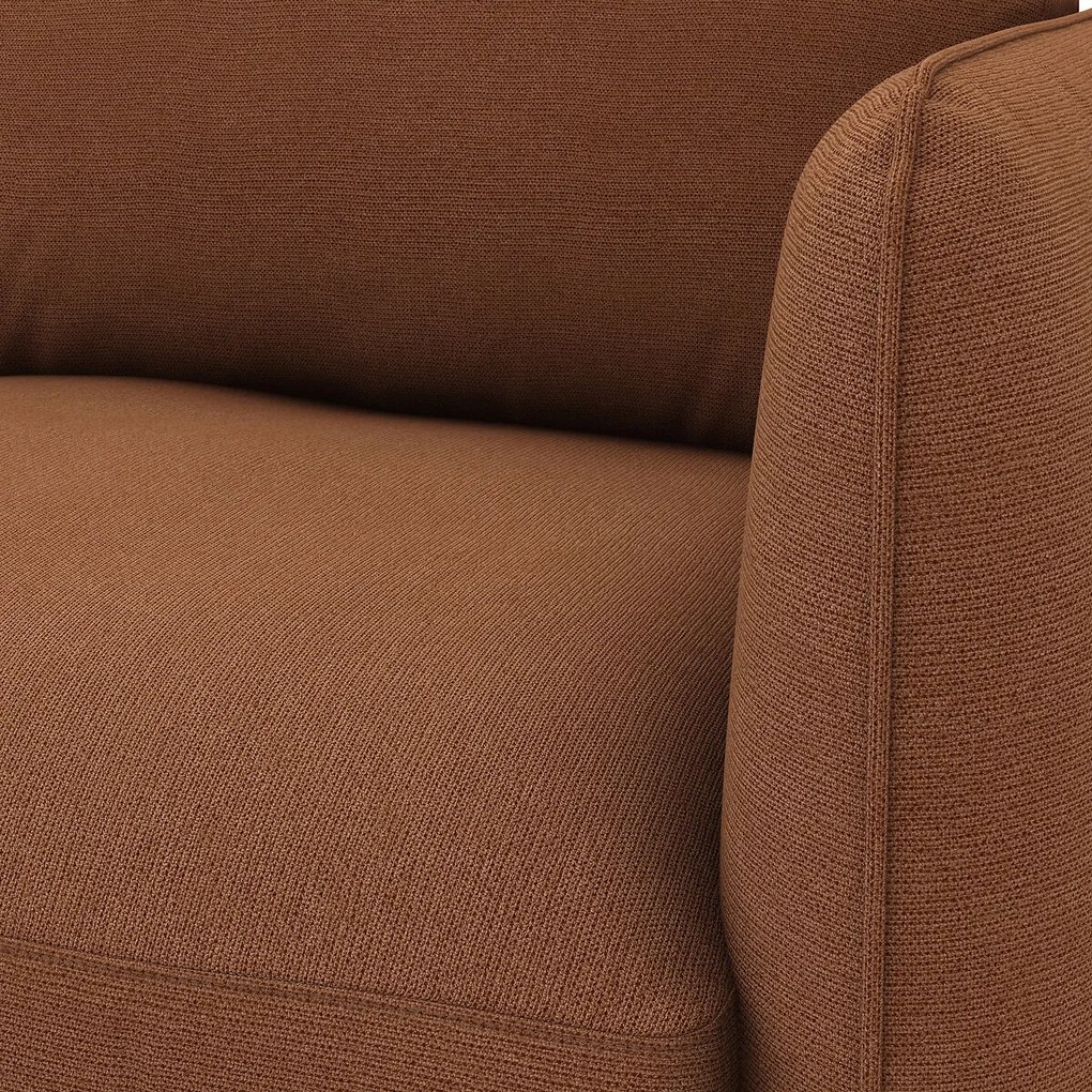 Hoekbank links, 4 zits, in polyester, LOMÉO