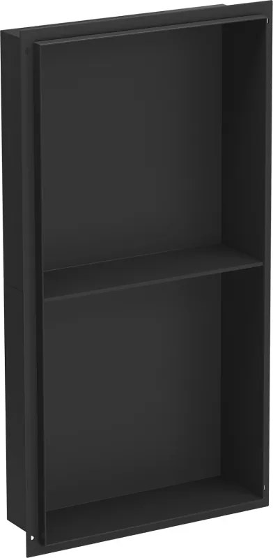 Mexen X-Wall-NR nis vak zonder flens met plank 60 x 30 cm, zwart - 1971603010S