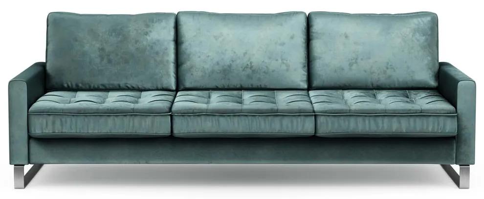Rivièra Maison - West Houston Sofa 3,5 Seater, velvet, mineral blue - Kleur: bruin