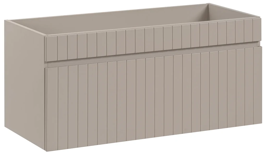 Comad Iconic Cashmere FSC onderkast met ribbelfront 100cm taupe | BIANO
