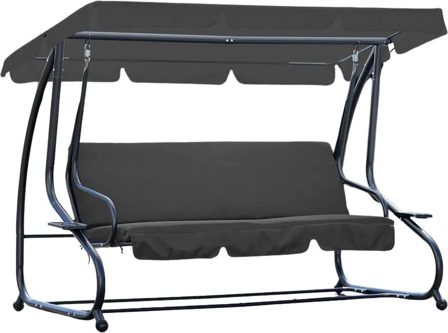 Roma Garden Point metalen tuinschommel antraciet