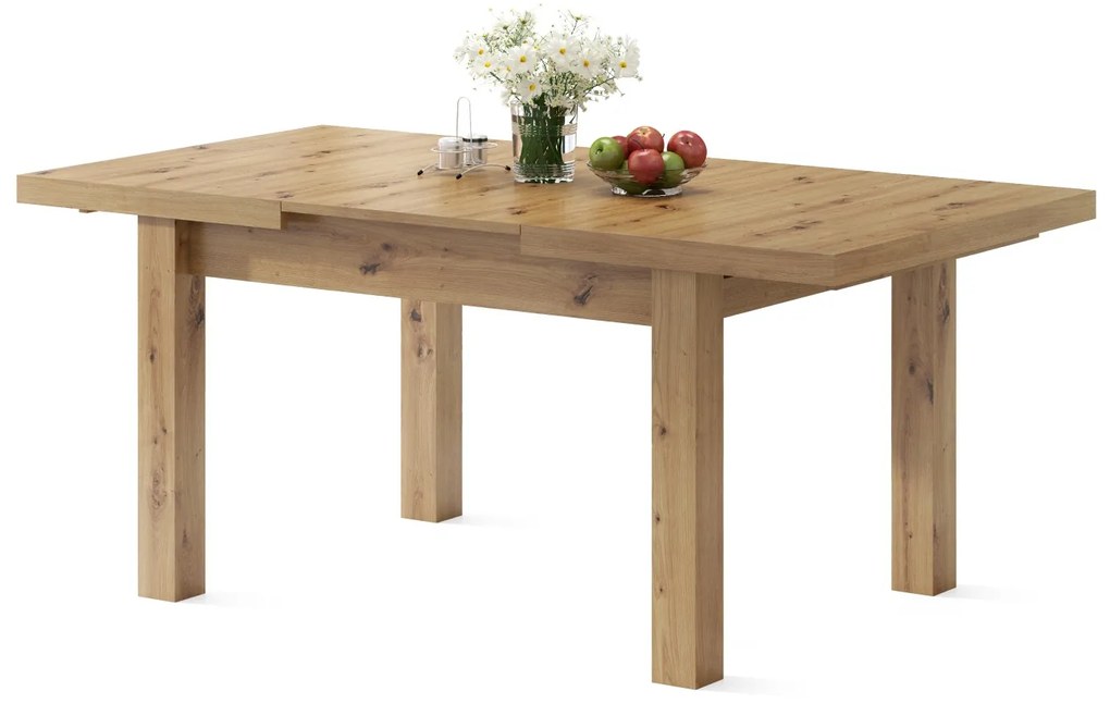 ROYAL eiken artisan, EETTAFEL, UITSCHUIFBAAR