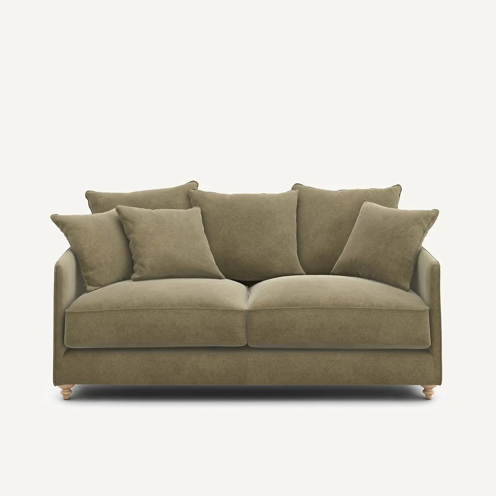 3-zits compacte slaapbank in linnen fluweel, LAZARE