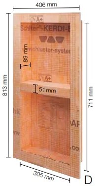 Schlüter Kerdi inbouwnis 30x71cm