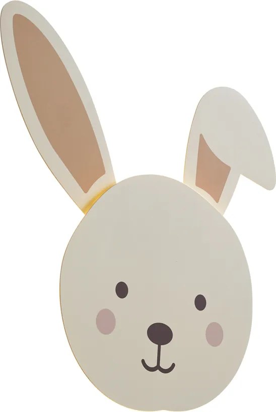 Kinder wandlamp geel incl. LED 3-staps dimbaar - Benny the Bunny