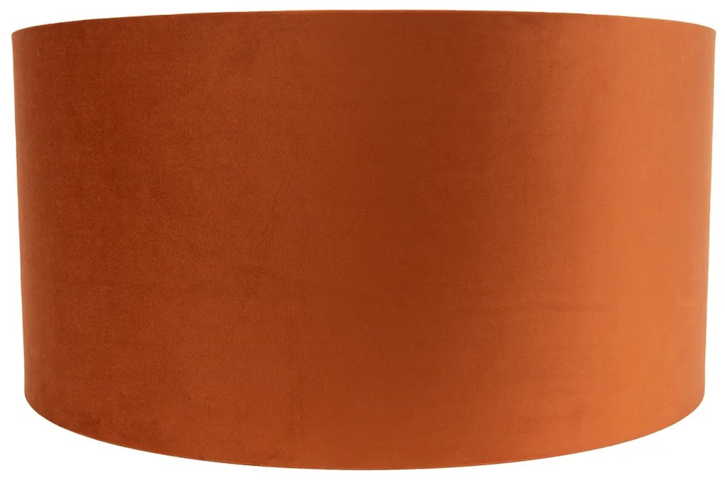 Stoffen lampenkap oranje met gouden binnenkant 50/50/25