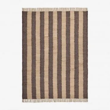 Rechthoekig Vloerkleed Van Jute En Katoen Serilda Bruin – Koffie & 200 X 300 Cm - Sklum