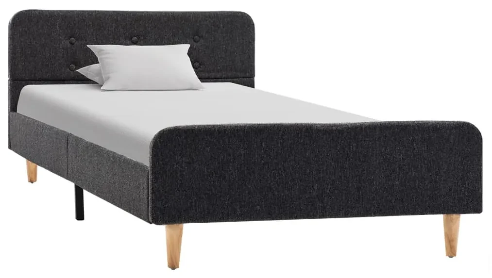 vidaXL Bedframe jute donkergrijs 90x200 cm