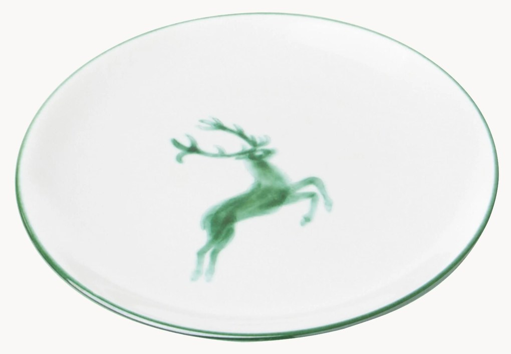 Handgemaakt dessertbord Cup Green Deer