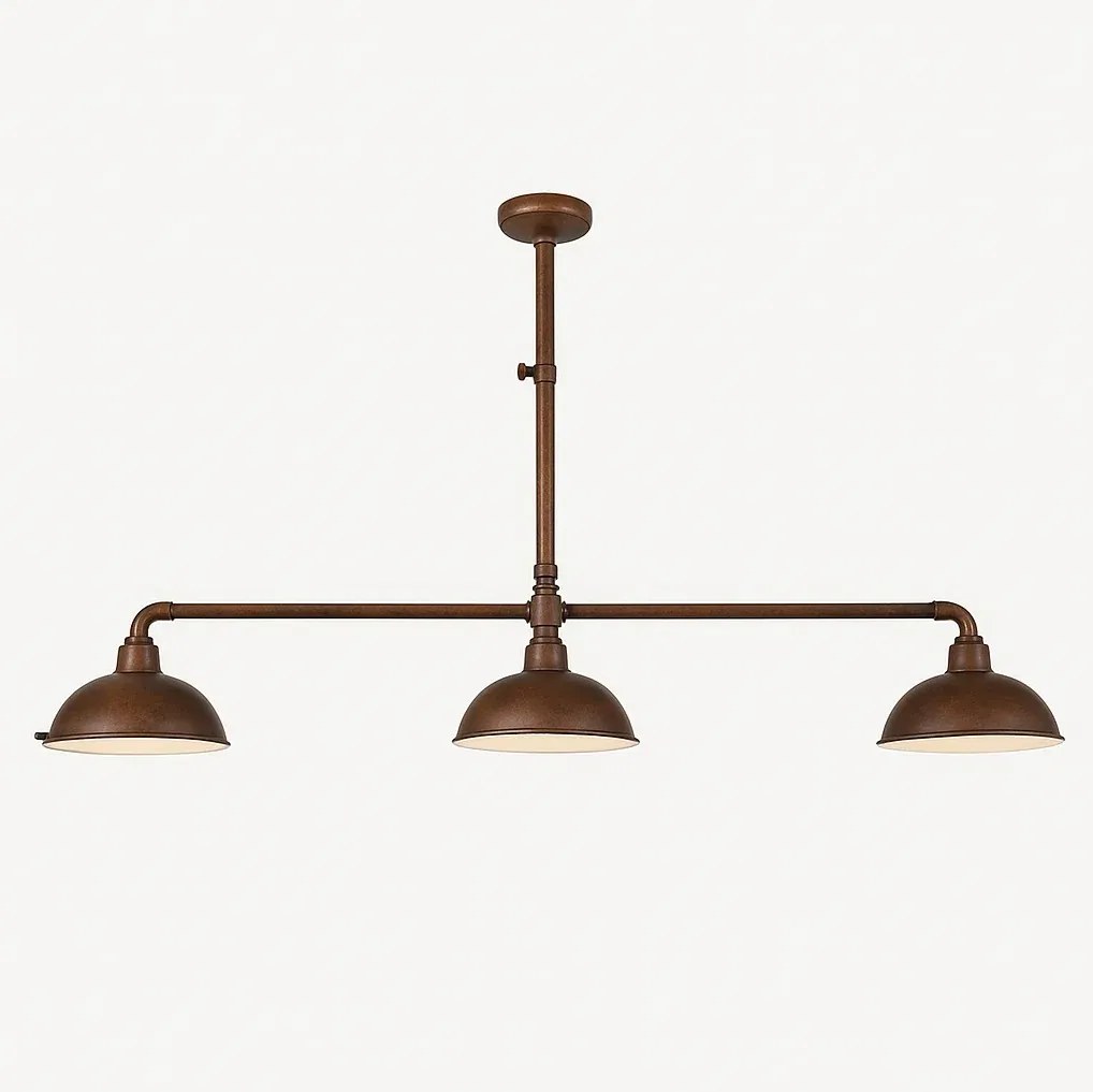 Hanglamp Billiards 3 Antiek Donker Koper