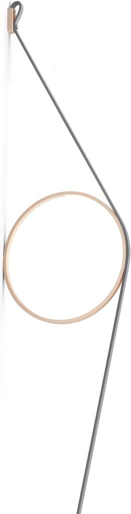 Flos Wirering wandlamp LED grijze kabel/roze ring