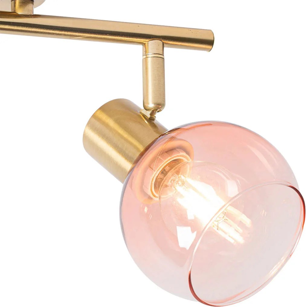 Smart spot goud met roze glas incl. 2 Wifi P45 - Vidro