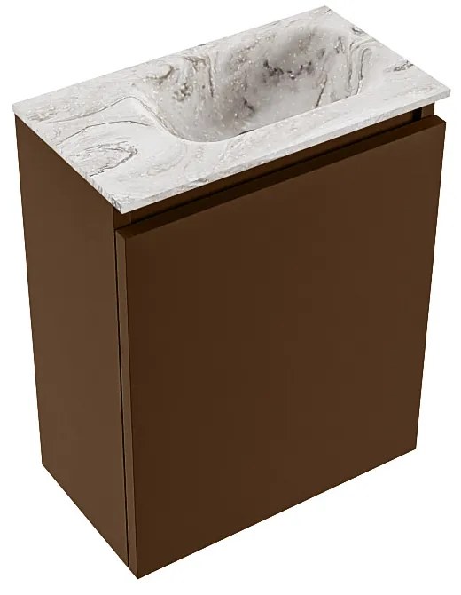 Mondiaz Ture DLux toiletmeubel 40cm rust met wastafel glace rechts zonder kraangat